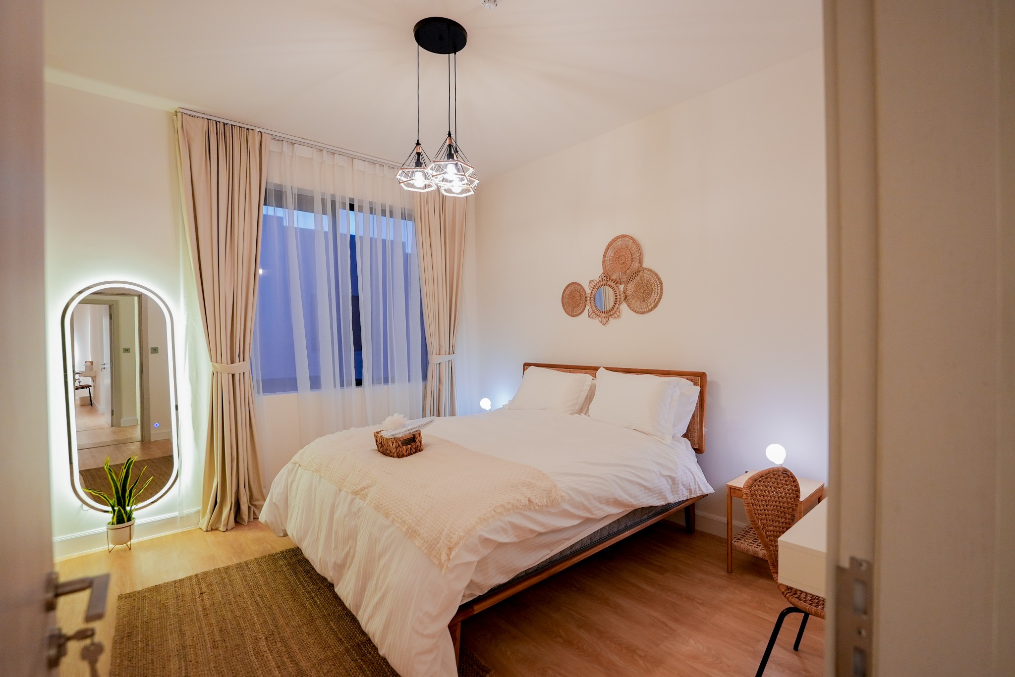Comfortable double bedroom at Noya Viva Family Villa